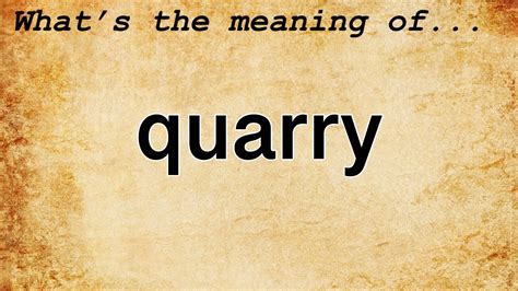 quarried, adj.³ meanings, etymology and more .
